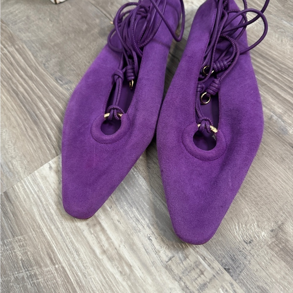 Ulla Johnson Purple Suede Flats - Picture 3 of 6